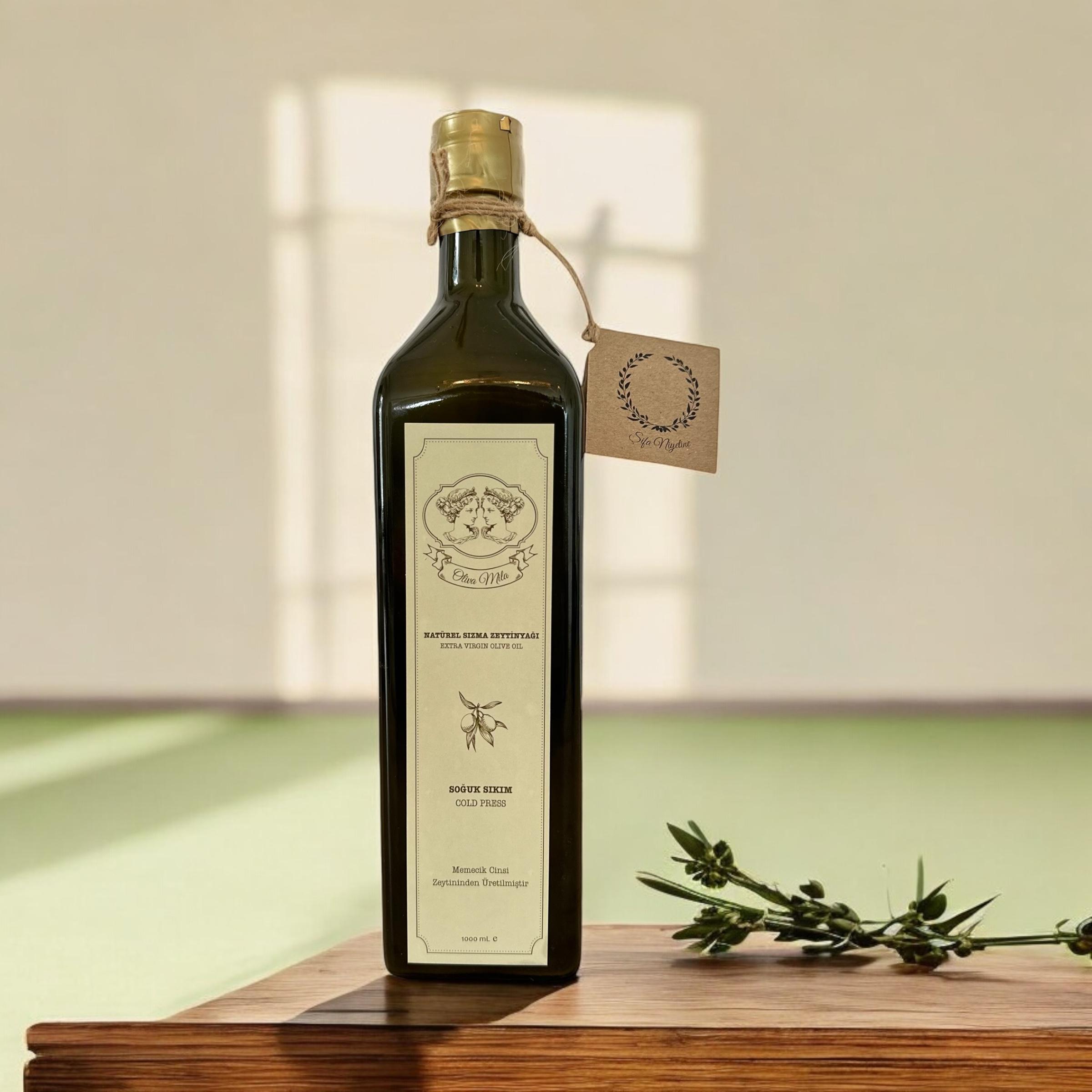 1000 ml SOĞUK SIKIM NATUREL SIZMA ZEYTİNYAĞI